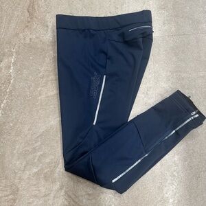 Swix Women's Large Navy Blue Cross Country Ski Pants Windproof Softshell Tights